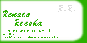 renato recska business card